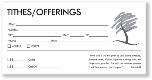 Church Offering Envelope White